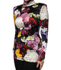 Dolce & Gabbana Multicolor Ortensies Long Sleeves Blouse Top
