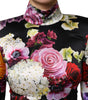 Dolce & Gabbana Multicolor Ortensies Long Sleeves Blouse Top