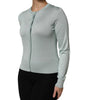 Dolce & Gabbana Light Green Silk Button Down Cardigan Sweater