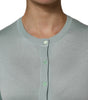 Dolce & Gabbana Light Green Silk Button Down Cardigan Sweater