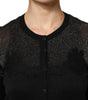 Dolce & Gabbana Black Viscose Lace Buttoned Cardigan Sweater