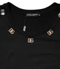 Dolce & Gabbana Black DG Embellished Sleeveless Tank Top