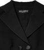 Dolce & Gabbana Black Wool Double Breasted Coat Jacket