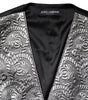 Dolce & Gabbana Silver Floral Jacquard Sleeveless Vest Top