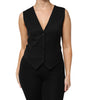 Dolce & Gabbana Black Wool Sleeveless Vest Waistcoat Top