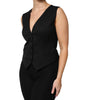 Dolce & Gabbana Black Wool Sleeveless Vest Waistcoat Top