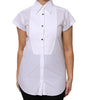 Dolce & Gabbana White Cotton Short Sleeves Collared Polo Top