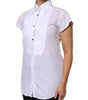 Dolce & Gabbana White Cotton Short Sleeves Collared Polo Top
