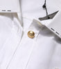 Dolce & Gabbana White Cotton Floral Embellished Shirt Top