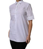 Dolce & Gabbana White Cotton Short Sleeves Collared Polo Top