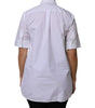Dolce & Gabbana White Cotton Short Sleeves Collared Polo Top