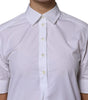 Dolce & Gabbana White Cotton Short Sleeves Collared Polo Top