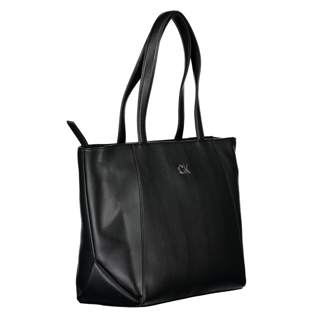 Sac à main en polyéthylène noir Calvin Klein