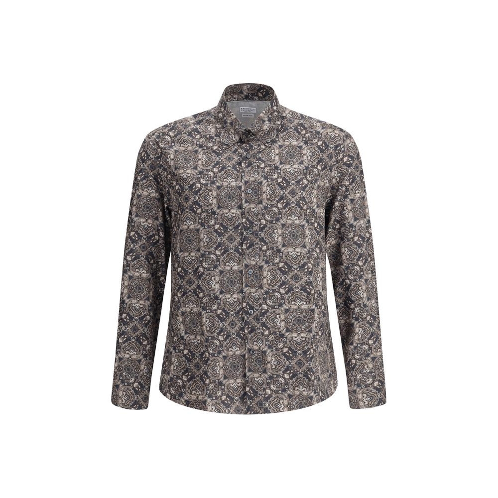 Brunello Cucinelli Chemise à imprimé cachemire