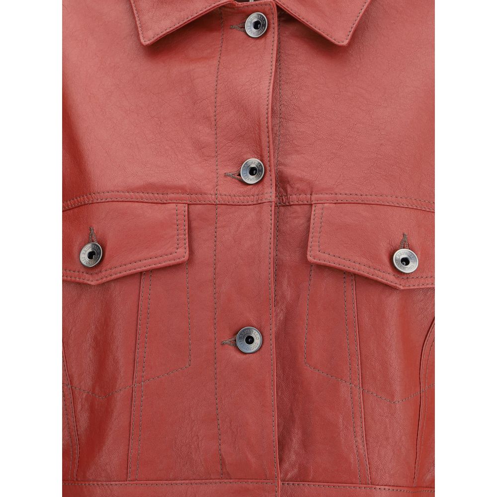 Veste en cuir Brunello Cucinelli