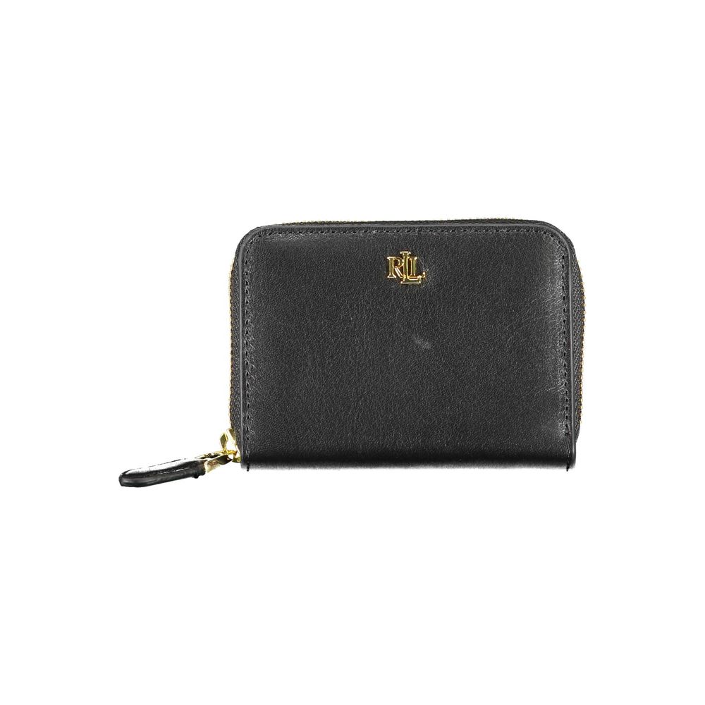Portefeuille en cuir noir Ralph Lauren