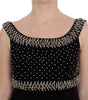 Dolce & Gabbana Brown Velvet Crystal Sheath Gown Dress