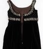 Dolce & Gabbana Brown Velvet Crystal Sheath Gown Dress