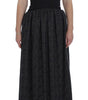 Dolce & Gabbana Black Gray Sheath Gown Full Length Dress