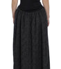 Dolce & Gabbana Black Gray Sheath Gown Full Length Dress