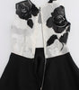 Dolce & Gabbana Black White Floral Silk Sheath Gown Dress