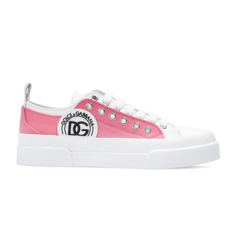 Baskets en coton rose Dolce & Gabbana