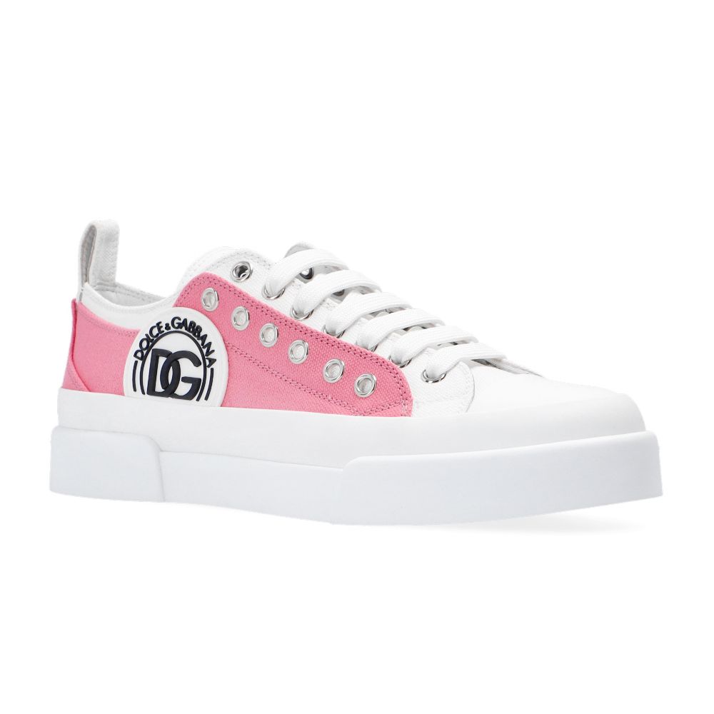 Baskets en coton rose Dolce & Gabbana