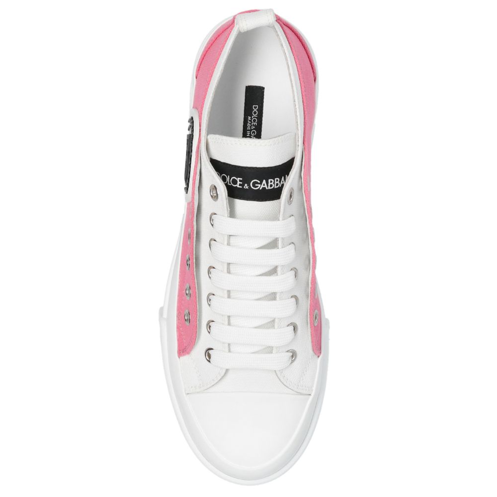 Baskets en coton rose Dolce & Gabbana
