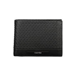 Portefeuille RFID élégant en cuir noir Calvin Klein