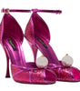 Dolce & Gabbana Fuchsia Calfskin Sandal