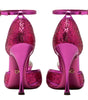 Dolce & Gabbana Fuchsia Calfskin Sandal
