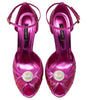 Dolce & Gabbana Fuchsia Calfskin Sandal