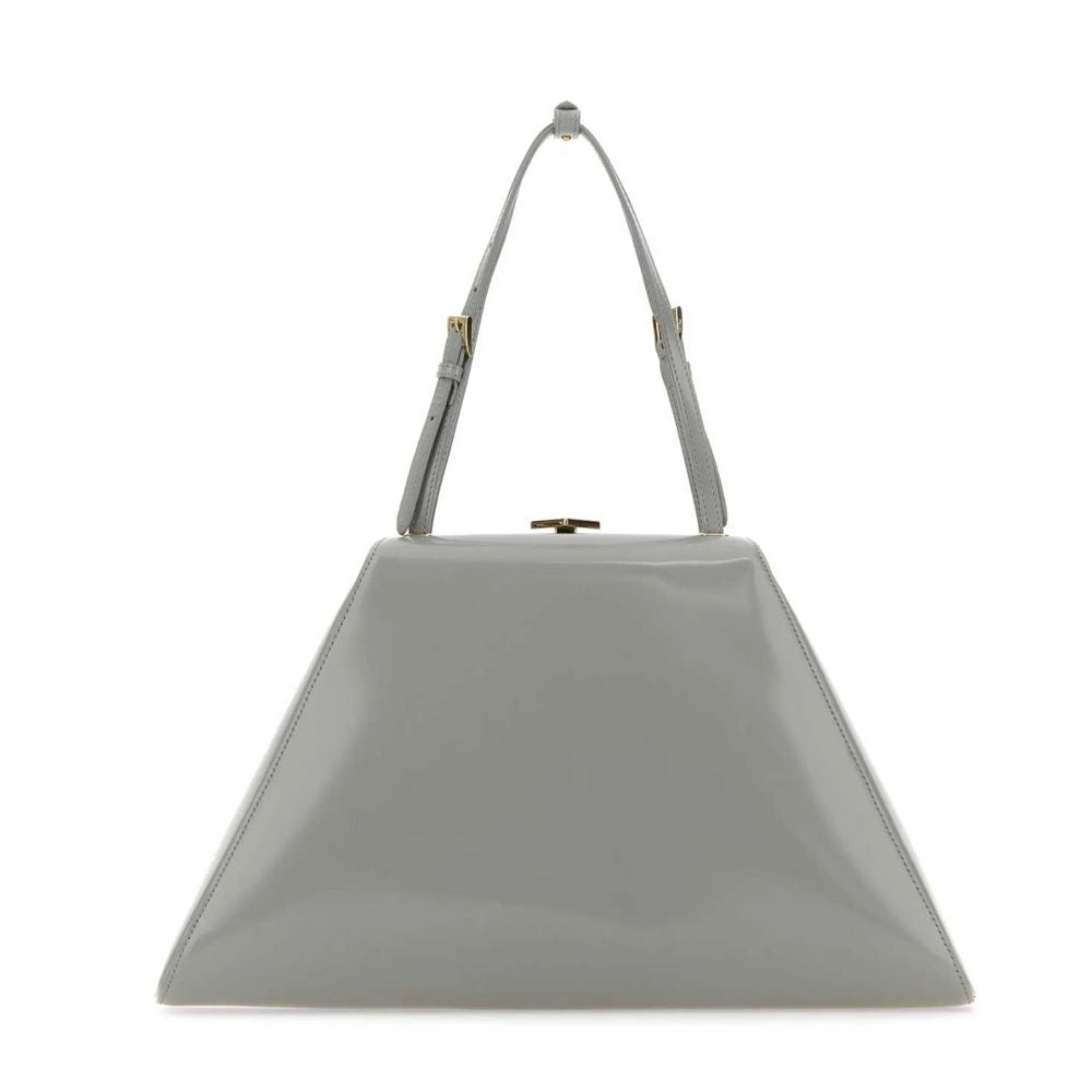 Sac à main en cuir gris Prada