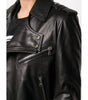 Veste en cuir noir Balmain