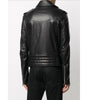 Veste en cuir noir Balmain
