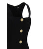 Balmain Black Wool Women Dress