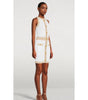 Balmain White Viscose Women Dress with Faux Gold Buttons