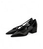 Prada Black Leather Cut-Out Pumps 55
