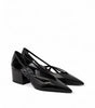 Prada Black Leather Cut-Out Pumps 55