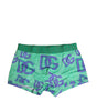 Boxer Dolce &amp; Gabbana en coton vert avec logo DG imprimé