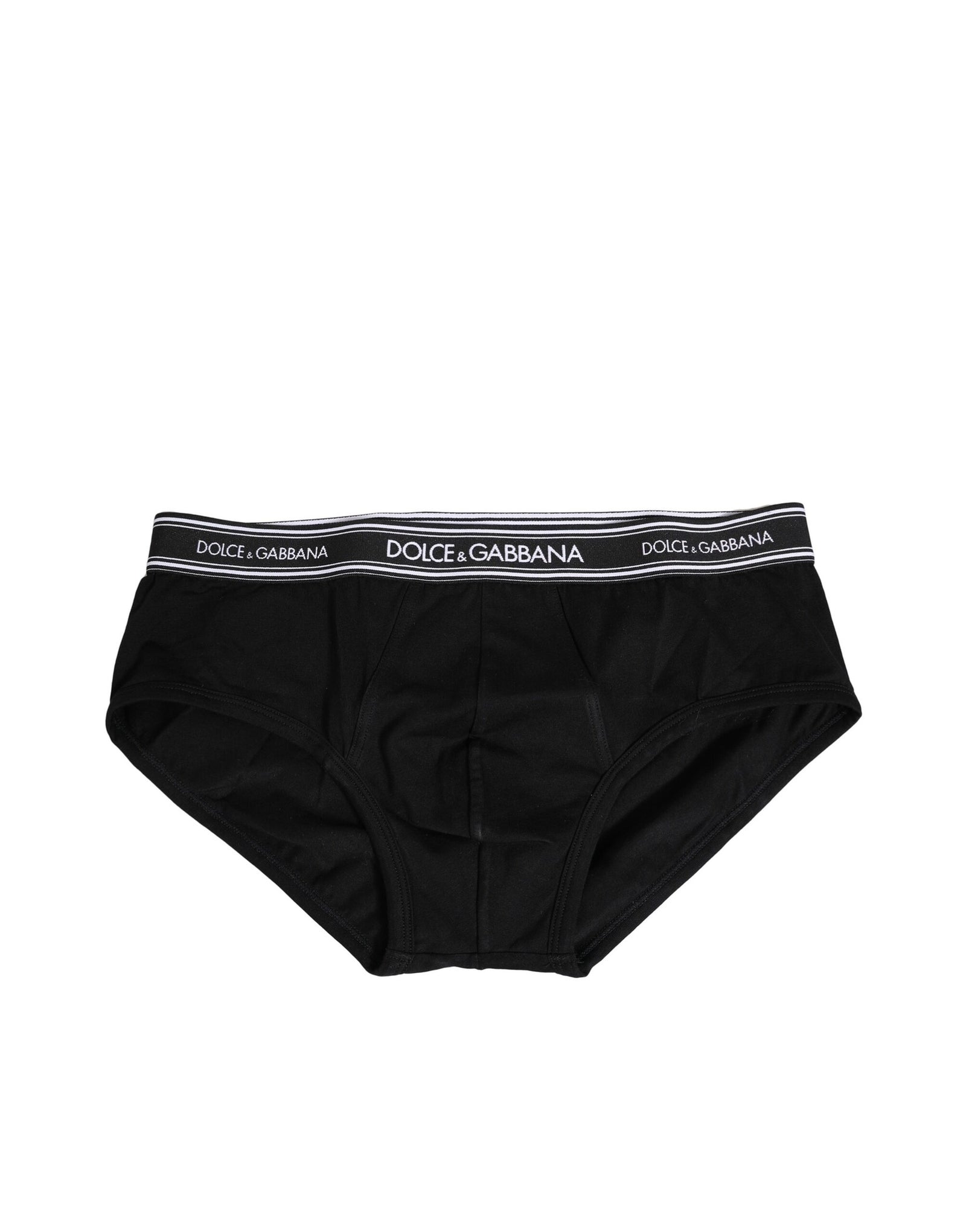 Slip Dolce &amp; Gabbana en coton stretch noir à imprimé logo