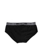 Slip Dolce &amp; Gabbana en coton stretch noir à imprimé logo