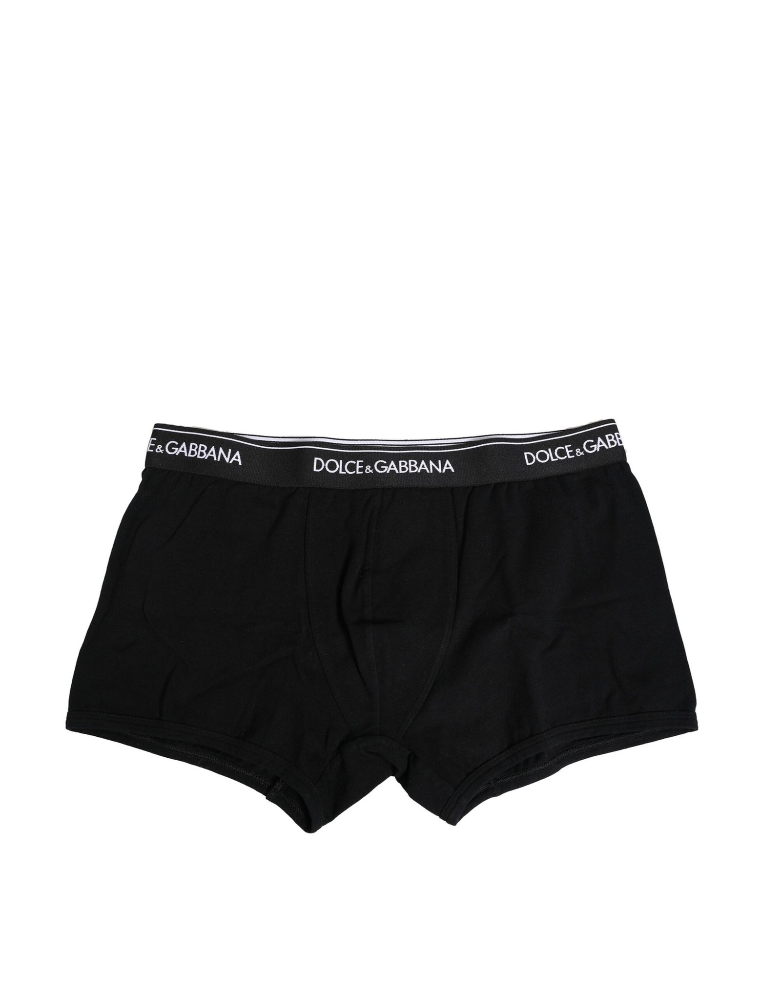 Boxer classique en coton stretch noir Dolce &amp; Gabbana