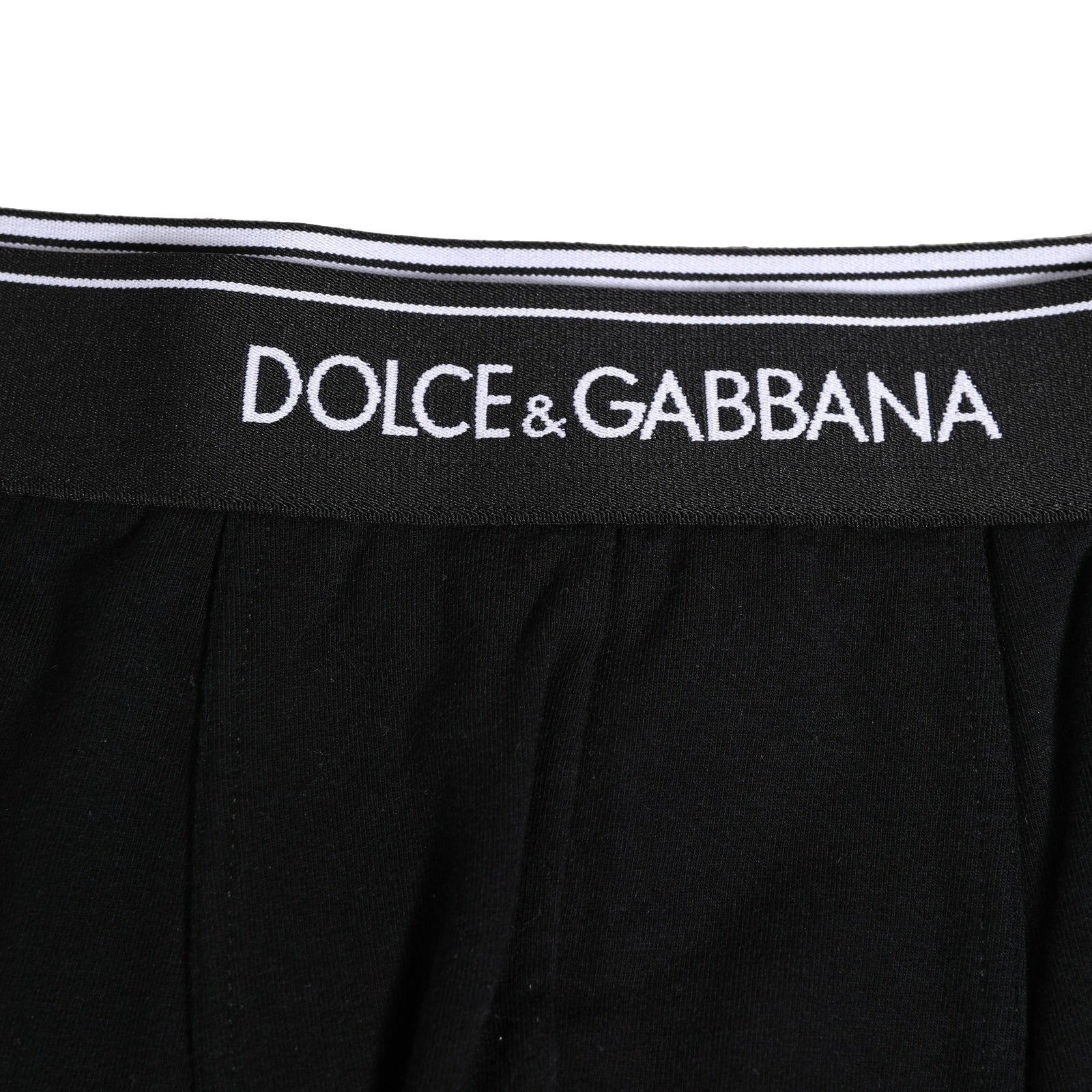 Boxer classique en coton stretch noir Dolce & Gabbana