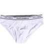 Dolce & Gabbana White Cotton Stretch Regular Brief Underwear