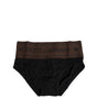 Sous-vêtement classique en coton stretch noir Dolce &amp; Gabbana