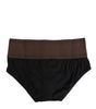 Sous-vêtement classique en coton stretch noir Dolce &amp; Gabbana
