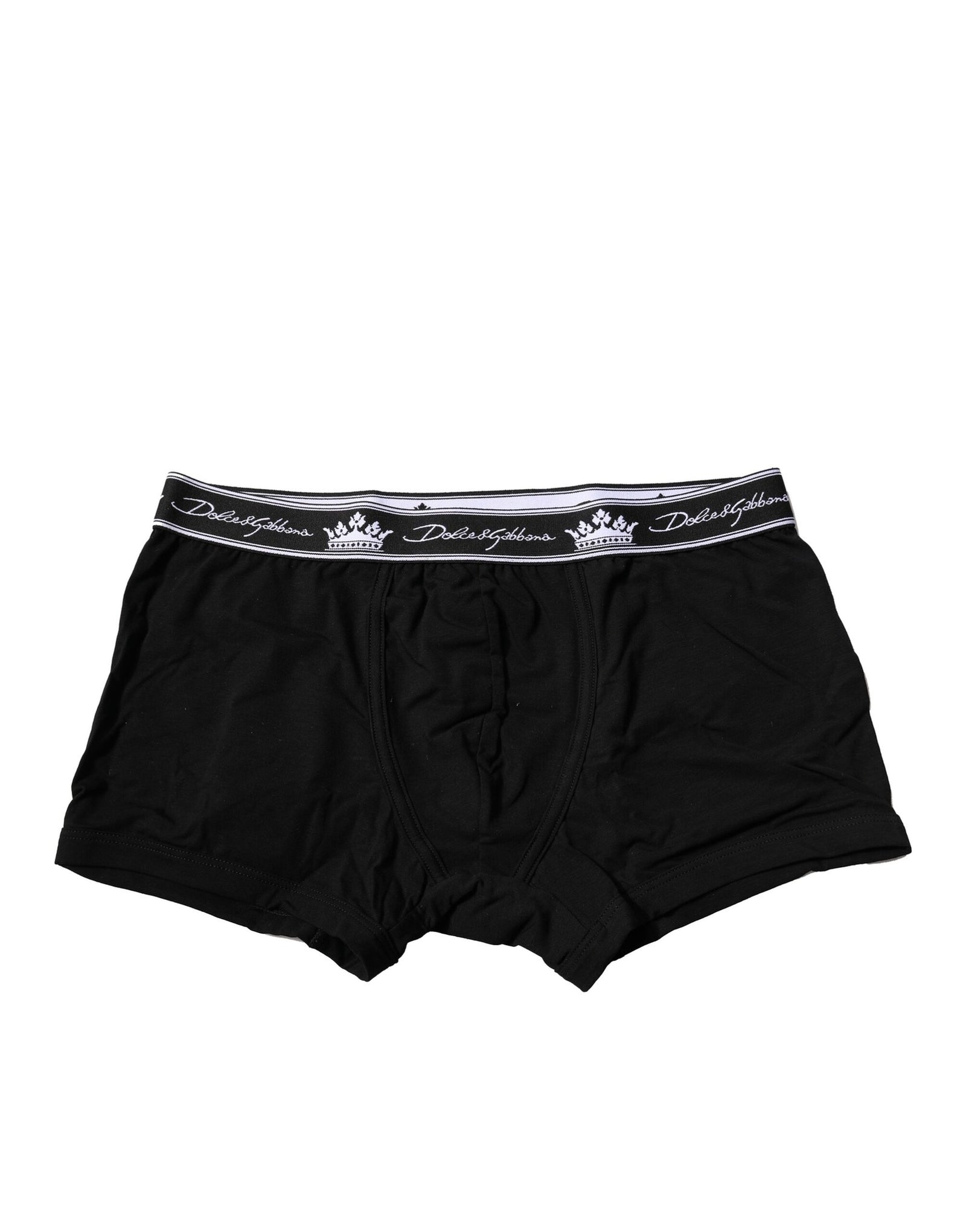 Boxer classique en coton stretch noir Dolce &amp; Gabbana