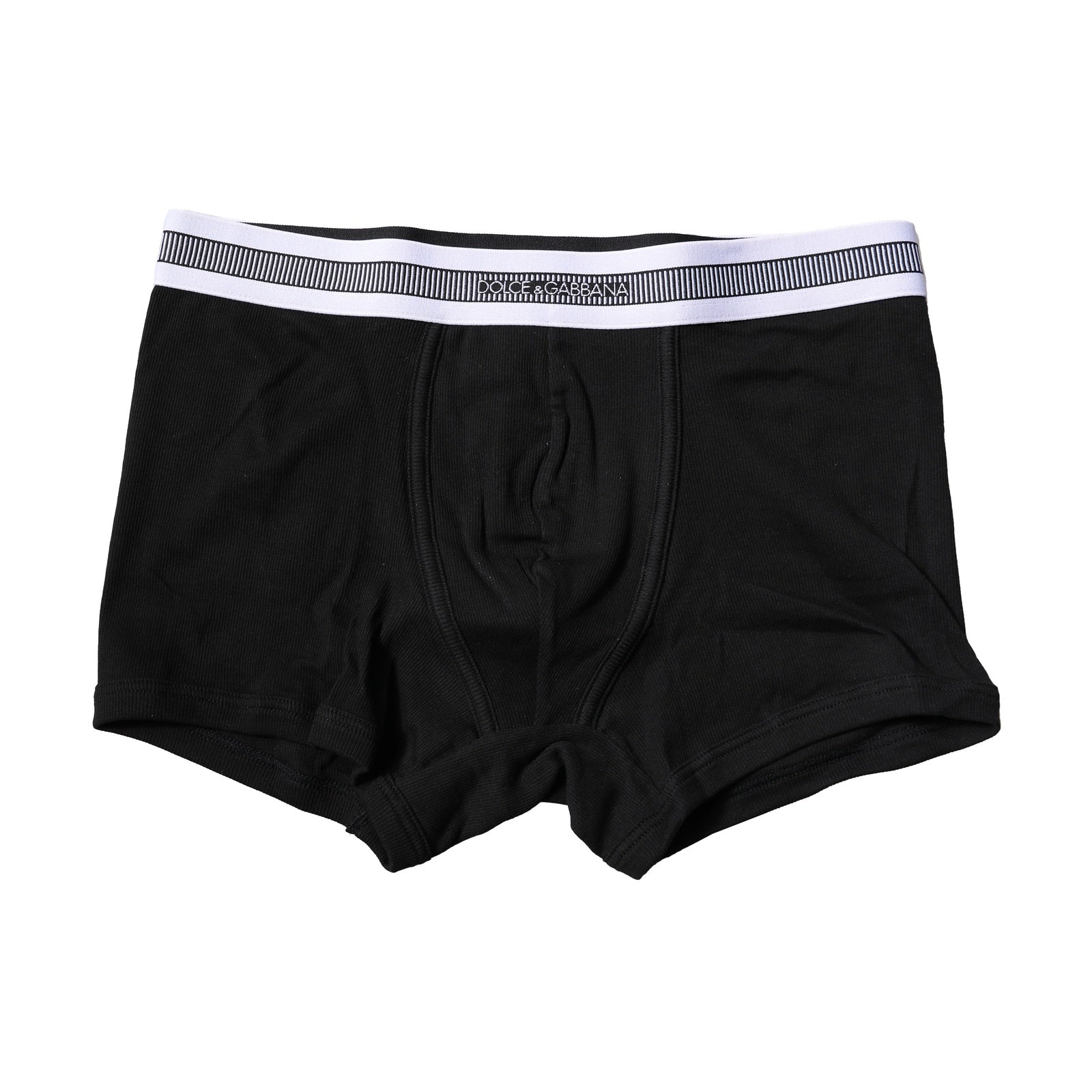 Boxer classique en coton stretch noir Dolce & Gabbana
