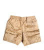 Dolce & Gabbana Brown Floral Jacquard Beachwear Shorts Swimwear